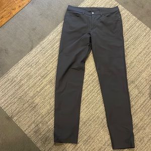 Men’s Lululemon ABC Classic Fit Navy Blue Trouser Pant Sz 33 Long
